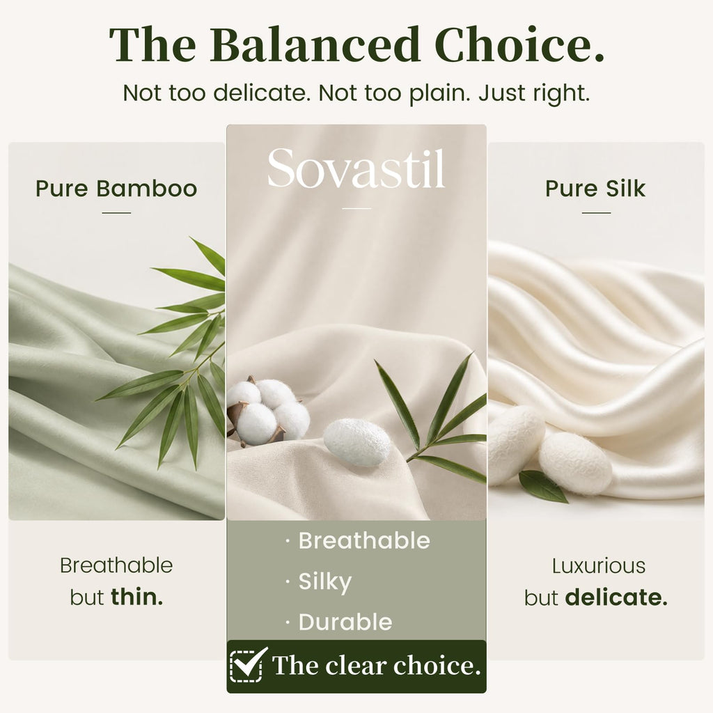 4pc Sheet Set, Viscose derived from Bamboo & Mulberry Silk