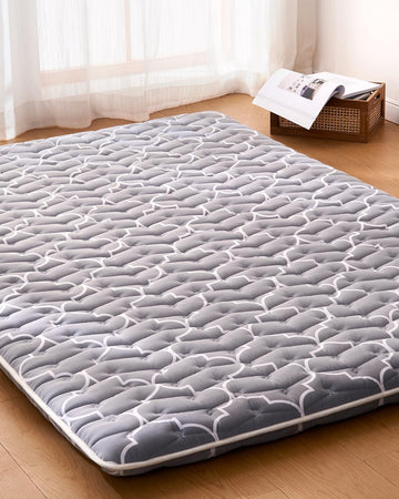 6th Generation Japanese Floor Futon Mattress - Extra-Thick 9-Layer Modern Futon with 100% High-Density Foam, Portable