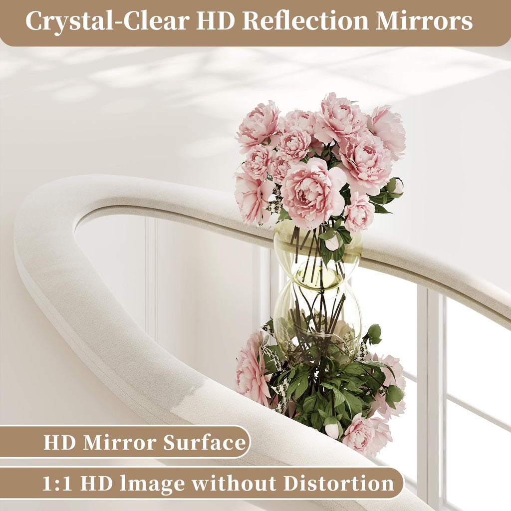 Wall Mirror 56"x24", Irregular Wavy Full Length Mirror