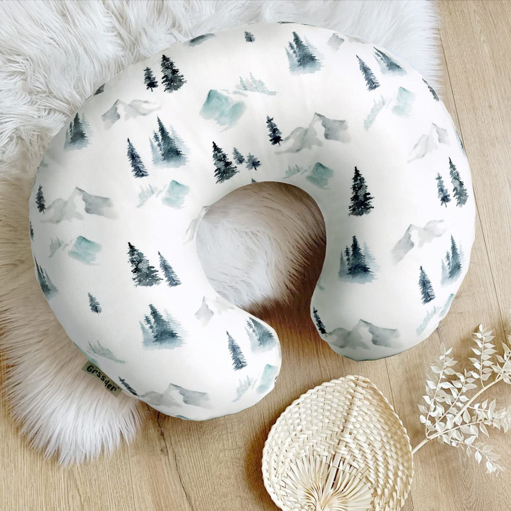 Nursing Pillow Cover Stretchy Minky Removable Nursing Covers for Breastfeeding Pillows, Ultra Soft Comfortable