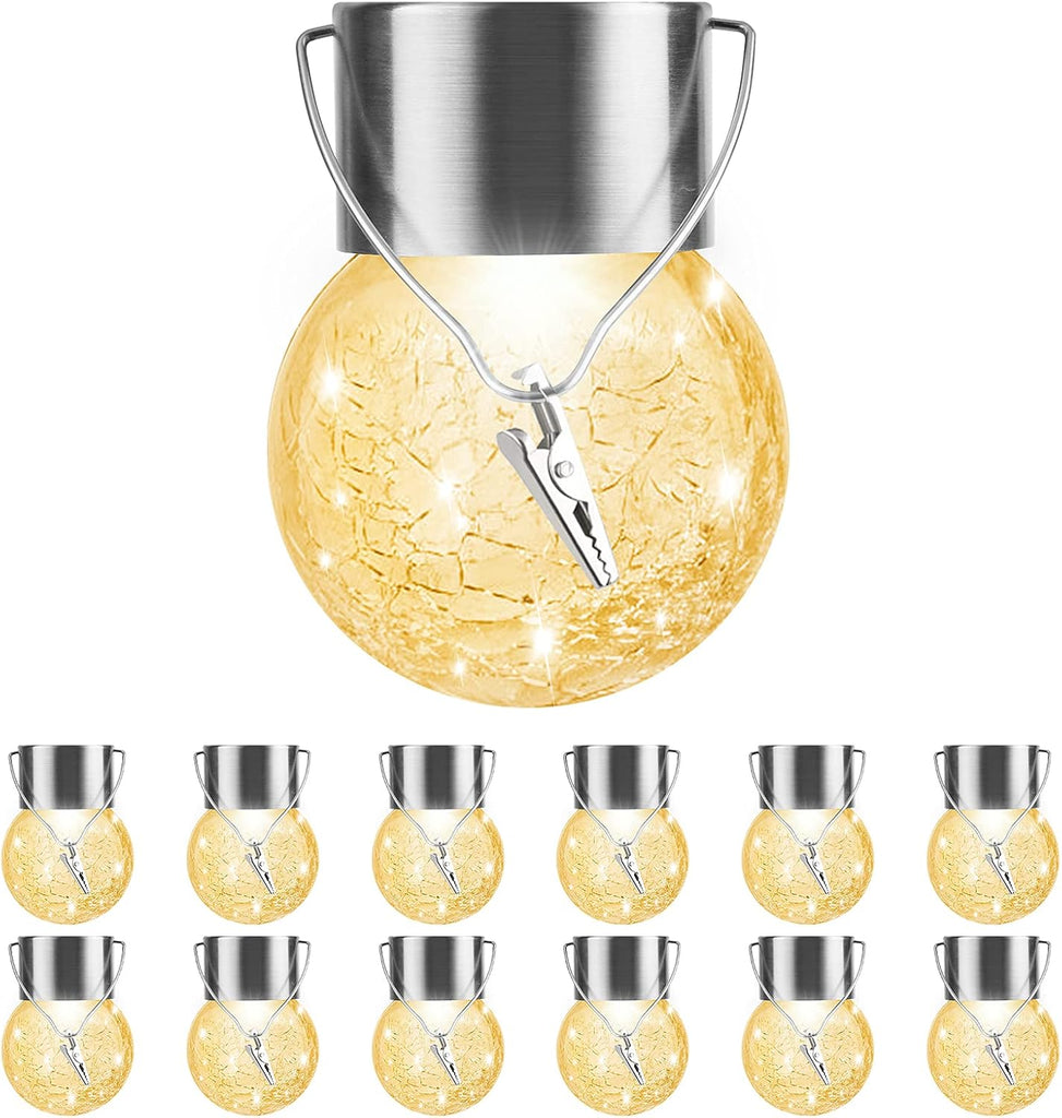 Solar Outdoor Lights Decorative 12 Pack, Hanging Solar Garden Lights Waterproof