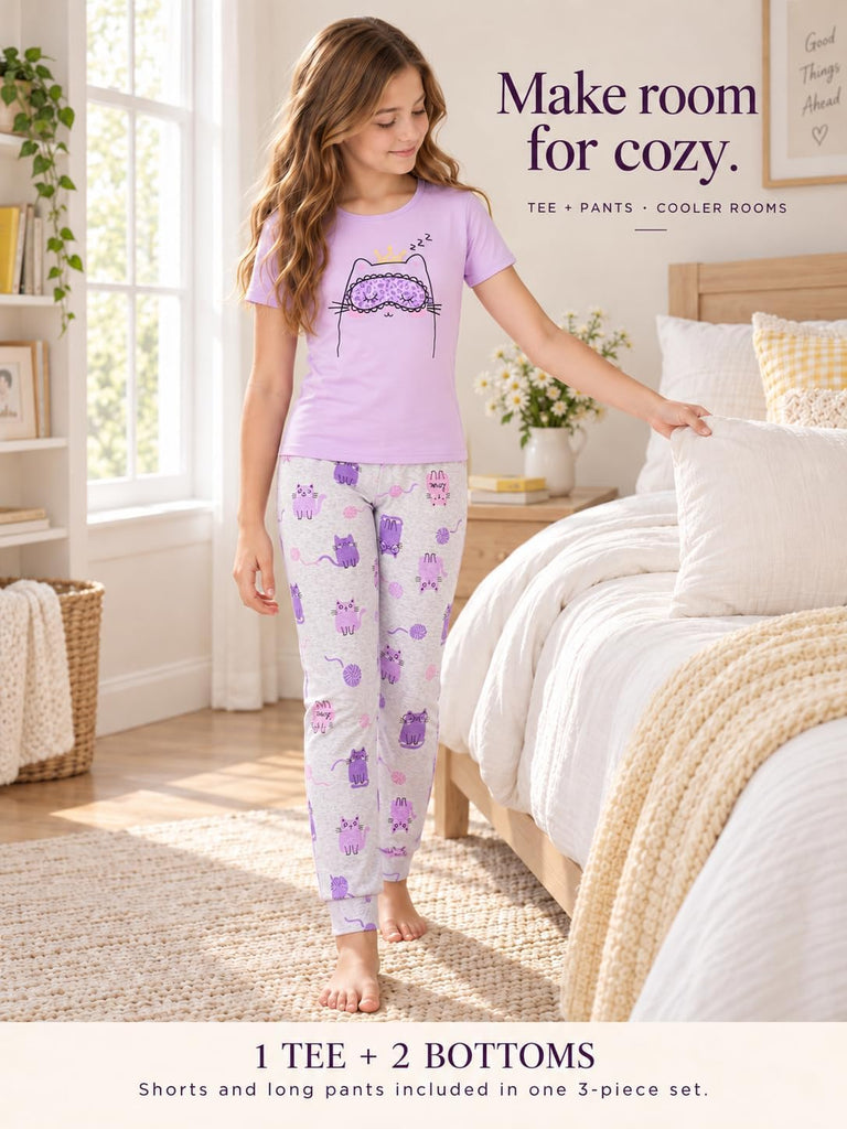 Little & Big Girls Cotton Knit Pajamas, Piece Set