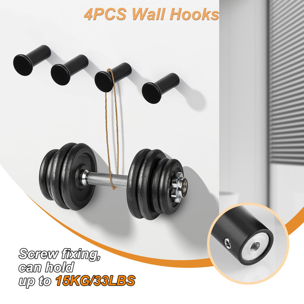 6-Piece Bathroom Hardware Set Black, Includes 10 Inch Towel Bar