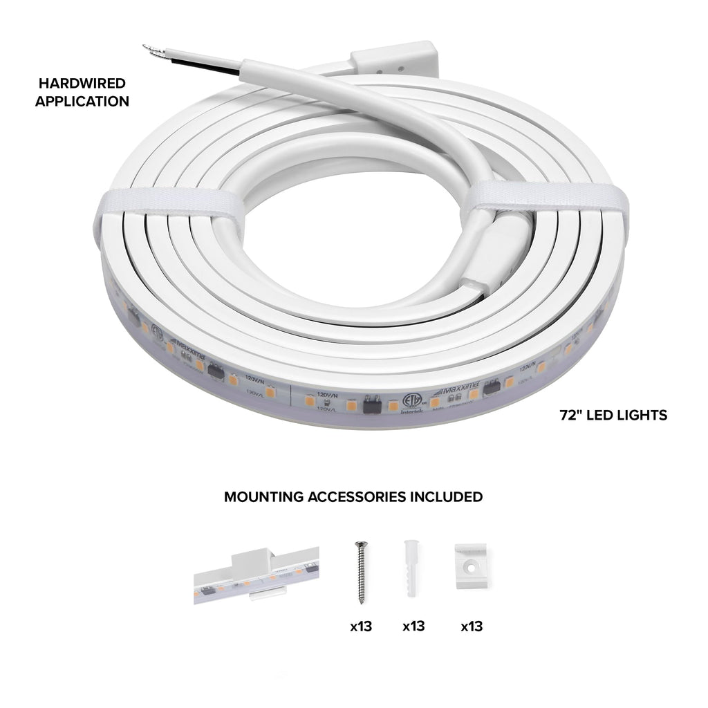 72 in. Hardwired LED Under Cabinet Strip Light, 2760 Lumens