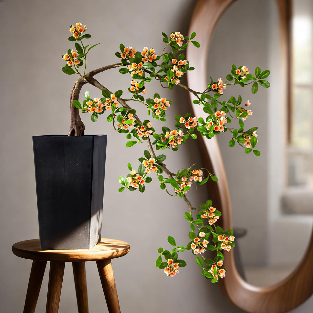 3ft Artificial Bonsai Tree Large Fake Bonsai Tree with Pot Artificial Cherry Blossom Tree Indoor Sakura Faux Bonsai
