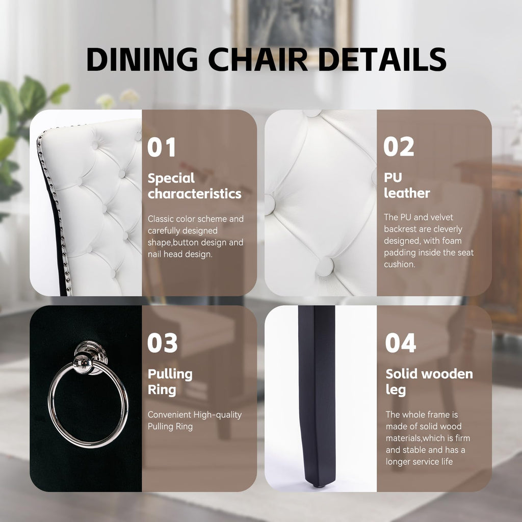 3-Pieces Dining Sets, 31.5" Round Dining Table Set with 2 Velvet Upholstered Dining Chairs, Wooden Legs Design Dining