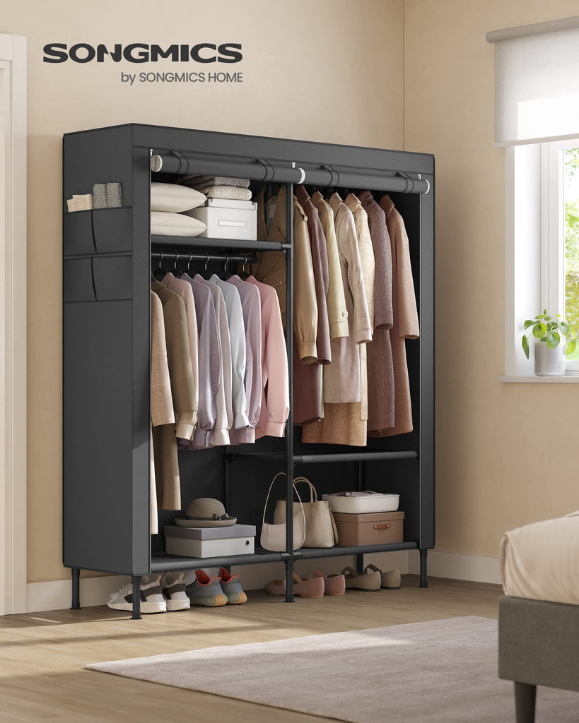 Clothes Rack, Heavy-Duty Wardrobe Closet Organizer