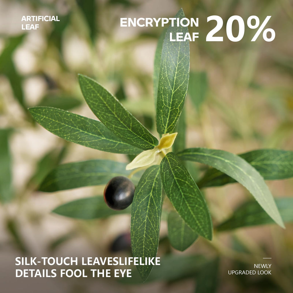 6FT UV-Resistant Artificial Olive Tree with Thick Trunk
