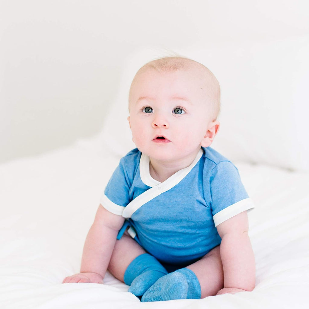 Baby Boys' Baby Short Sleeve Kimono Onesie