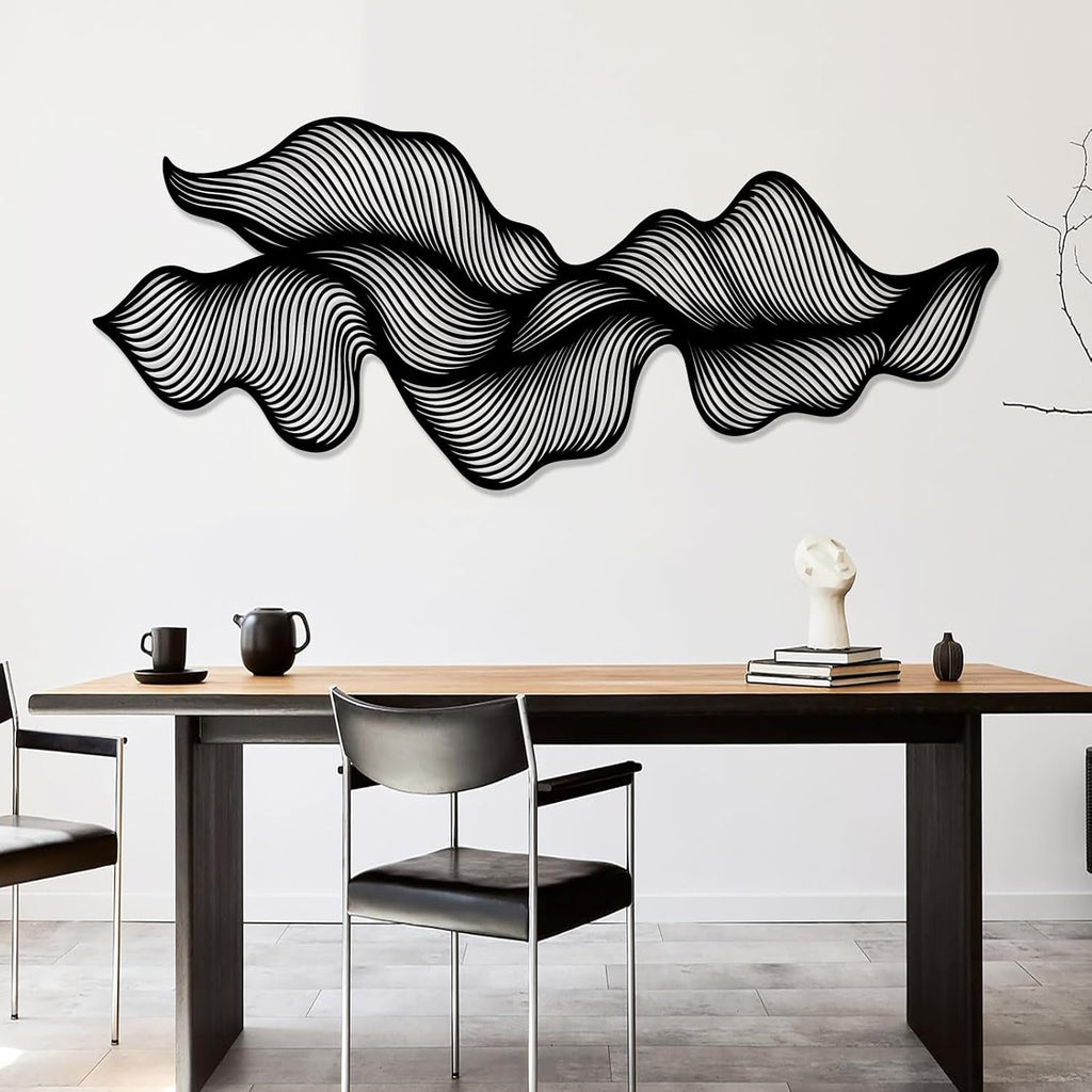 Modern Abstract Metal Wall Decor, Flowing Lines Metal Wall Art, Modern Luxury Wall Hanging, Modern Abstract Wall Art