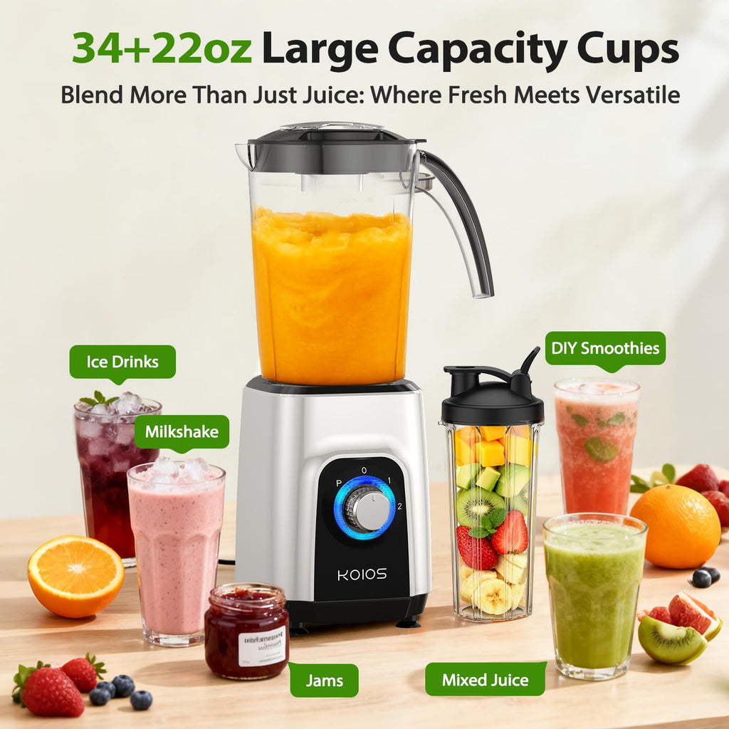 4-in-1 Blender/Food Processor Combo Max 1000W, Dishwasher Safe