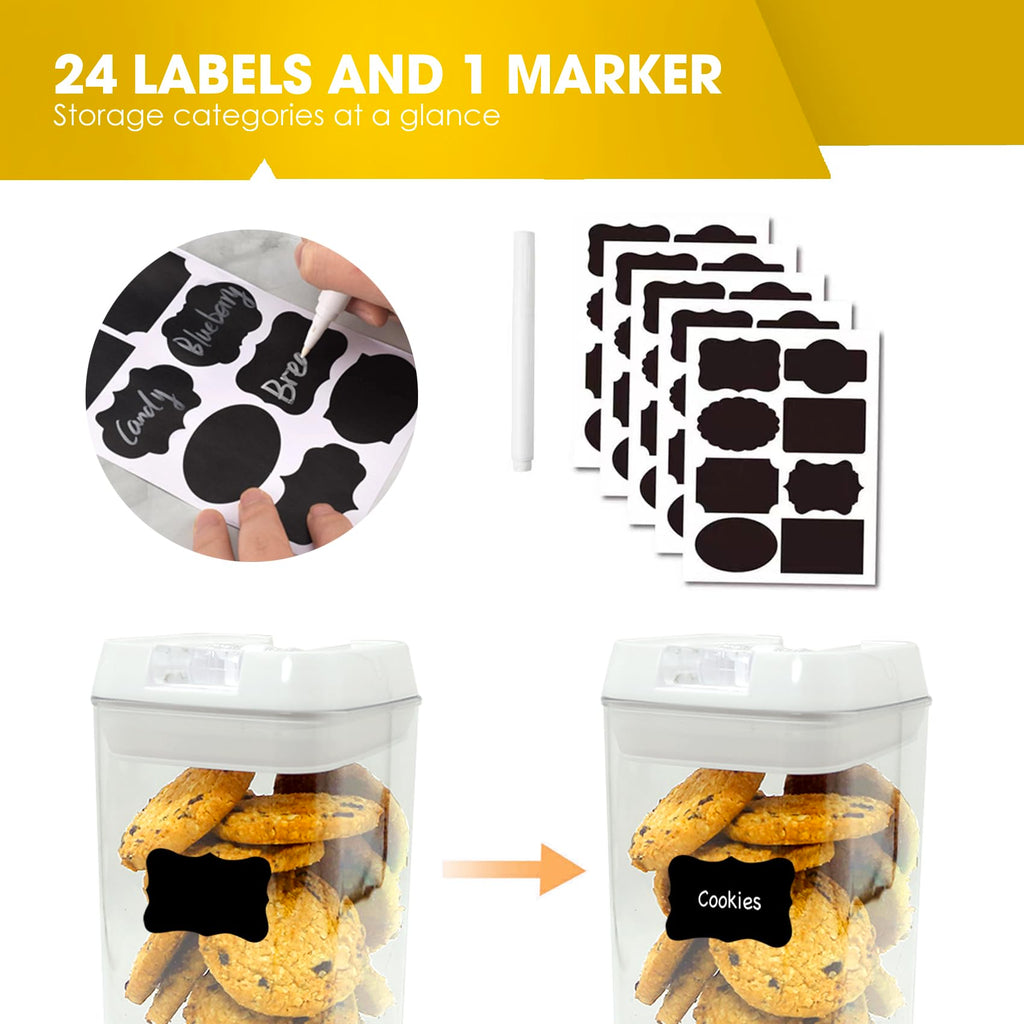 Airtight Food Storage Containers with Lids, 7-Piece BPA-Free Canister Set