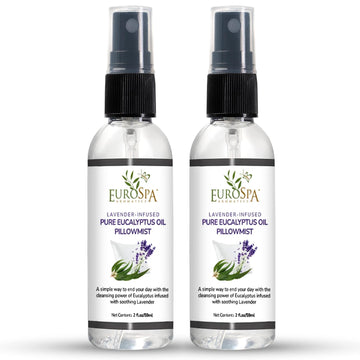 Lavender-Infused Pure Eucalyptus Oil Pillow Mist Sleep Spray - Deep Sleep Pillow Spray - Lavender Bed Spray - Set of 2