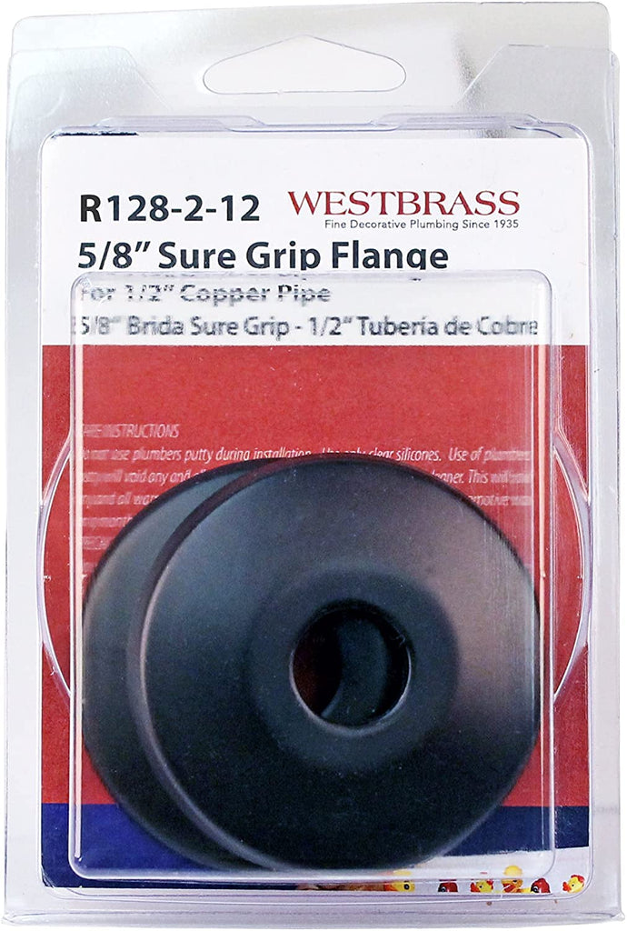 1/2" Low Pattern Flange for Copper Pipe (5/8" OD), Oil Rubbed Bronze (2-Pack)