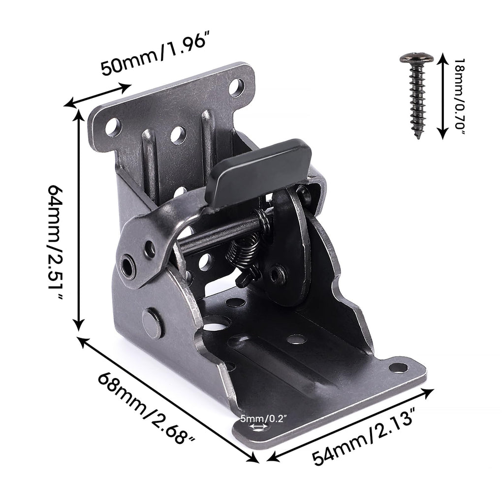 12 Pack Locking Hinge for Folding Table Brackets(Black)