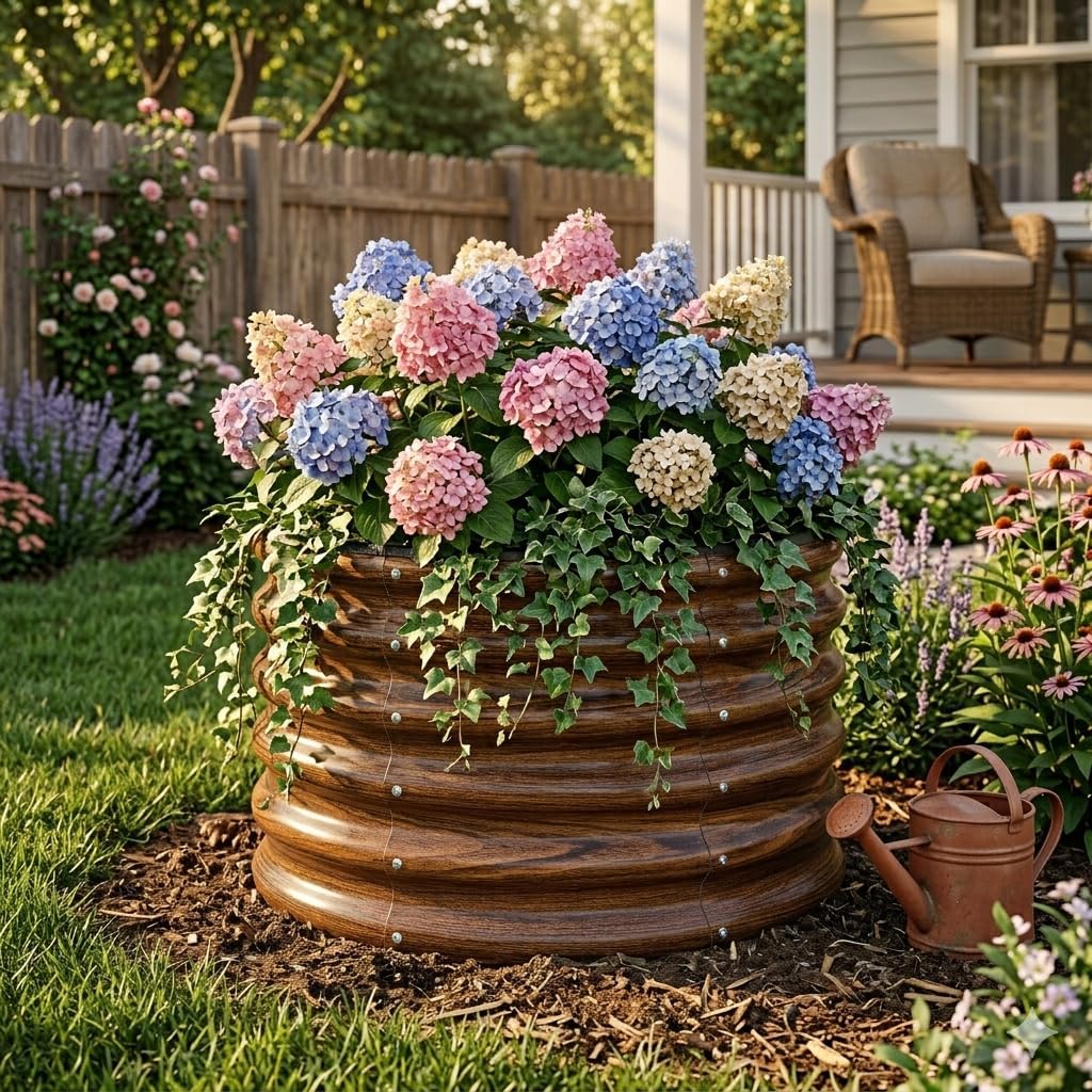 Raised Garden Bed, 2 PCS 2×2×1.5ft Round Galvanized Outdoor Planter Box, 17" Tall Deep Metal Garden Bed Kit for