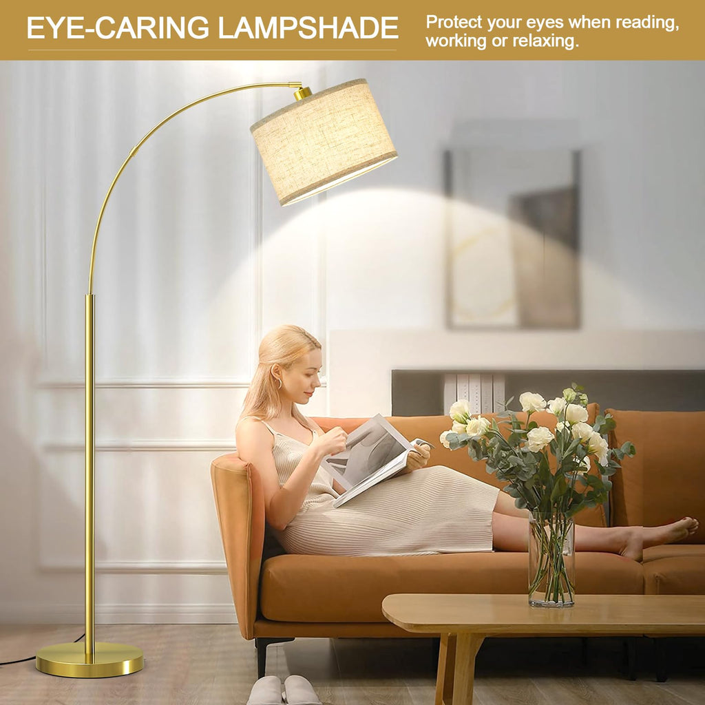 Arc Floor Lamp, 71" Tall Standing Lamp with On/Off Foot Switch