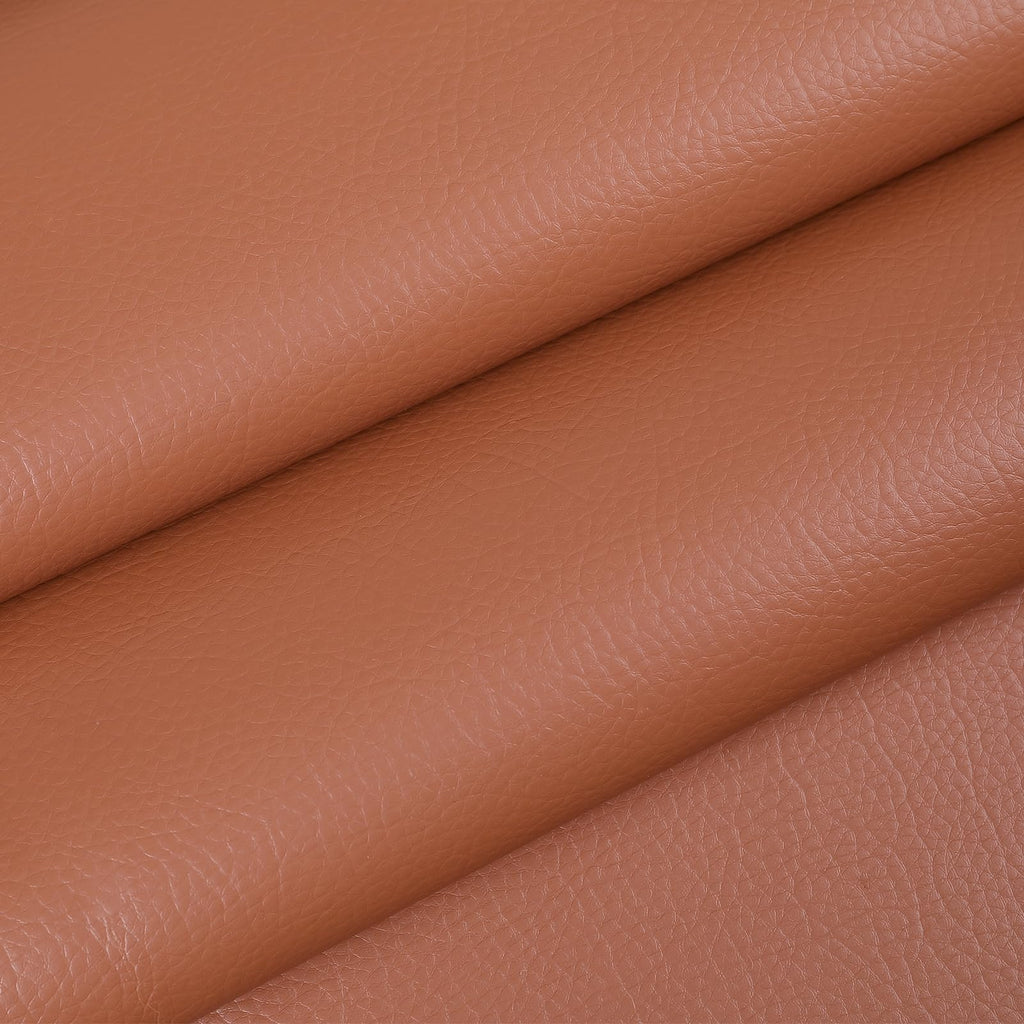 Upholstery Faux Leather Fabric, 2 Yards Brown
