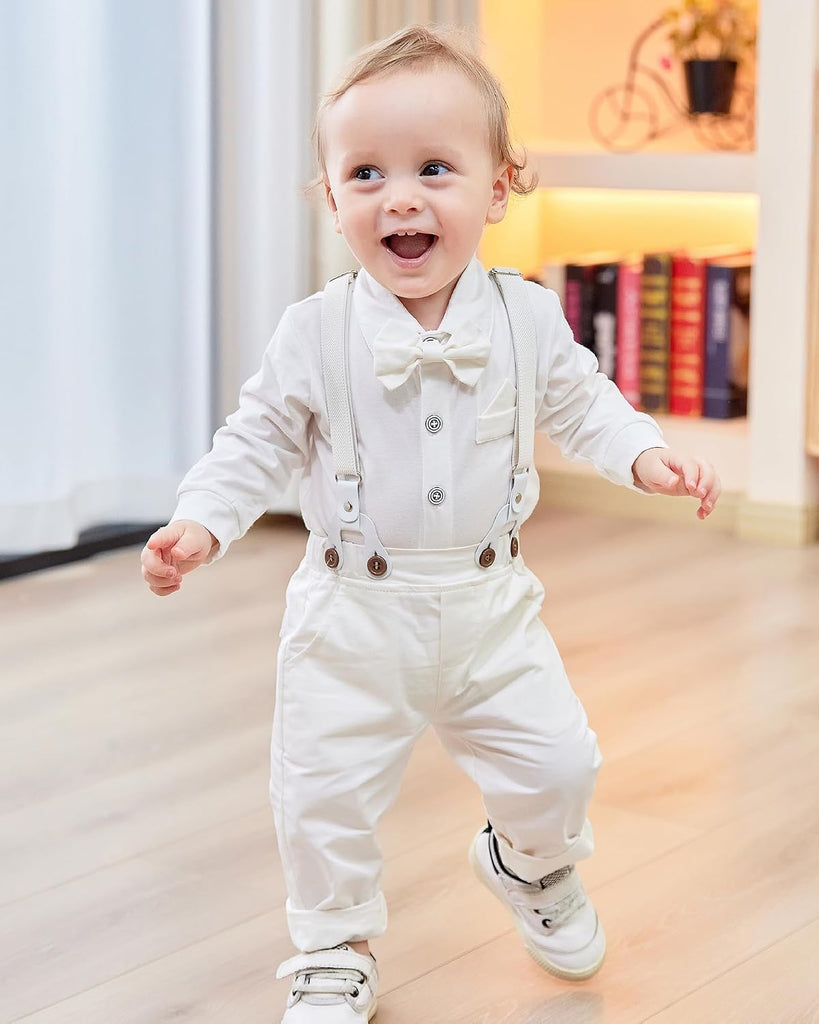 Baby Boy Clothes Suit Boys Baptism Easter Outfits 5Pcs Set