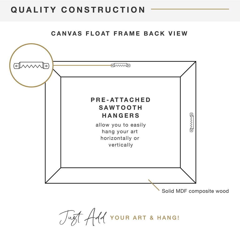 Canvas Float Frame, 11x14, Black, 1-Pack