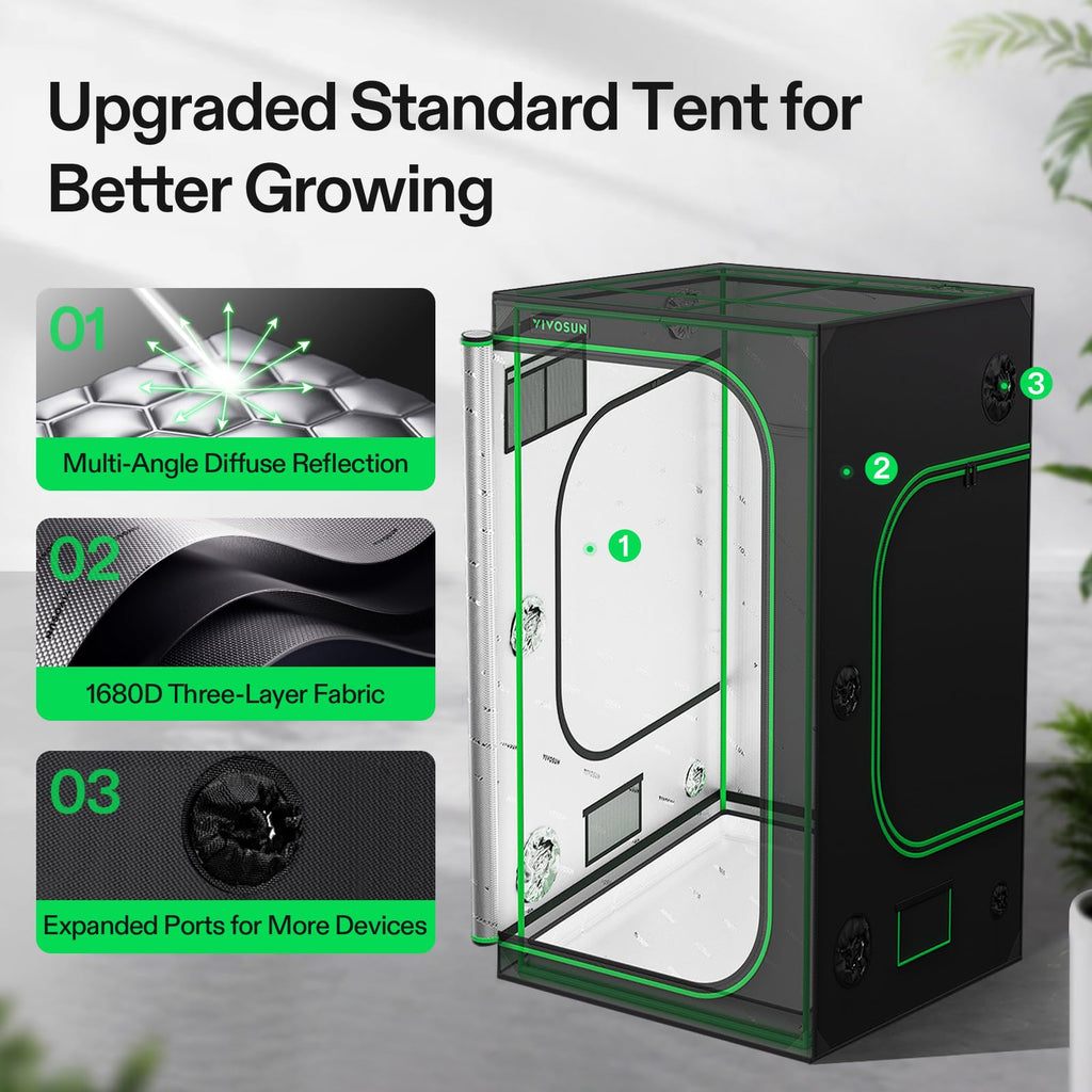 Smart Grow Tent Kit 4x4, 4-Plant WiFi-Integrated Grow System