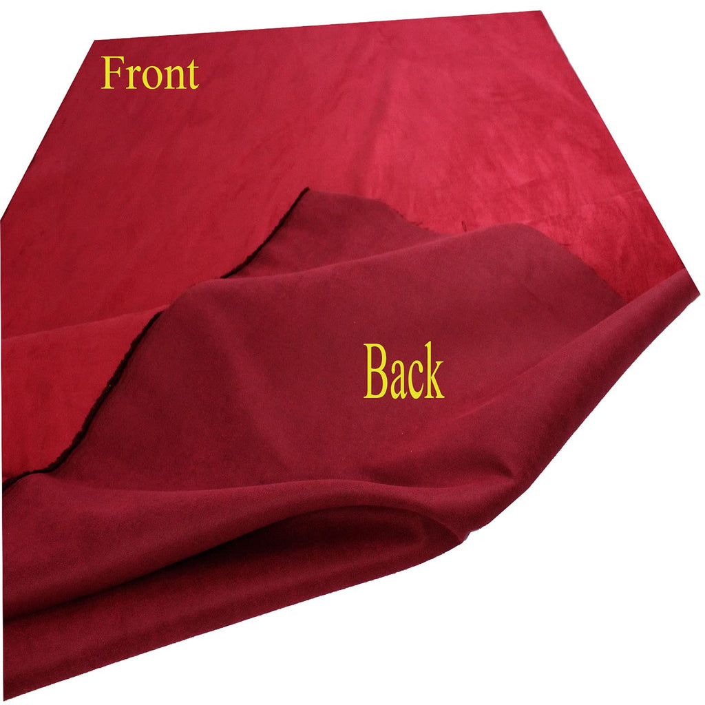 58" Wide Suede Fabric Red Fabric By The Yard