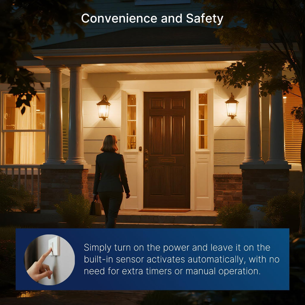 Dusk to Dawn Outdoor Sensor LED Edison Bulbs, 4W (40W Eqv.), 450LM, B11 LED Candelabra Bulb E12 Base, Auto On/Off