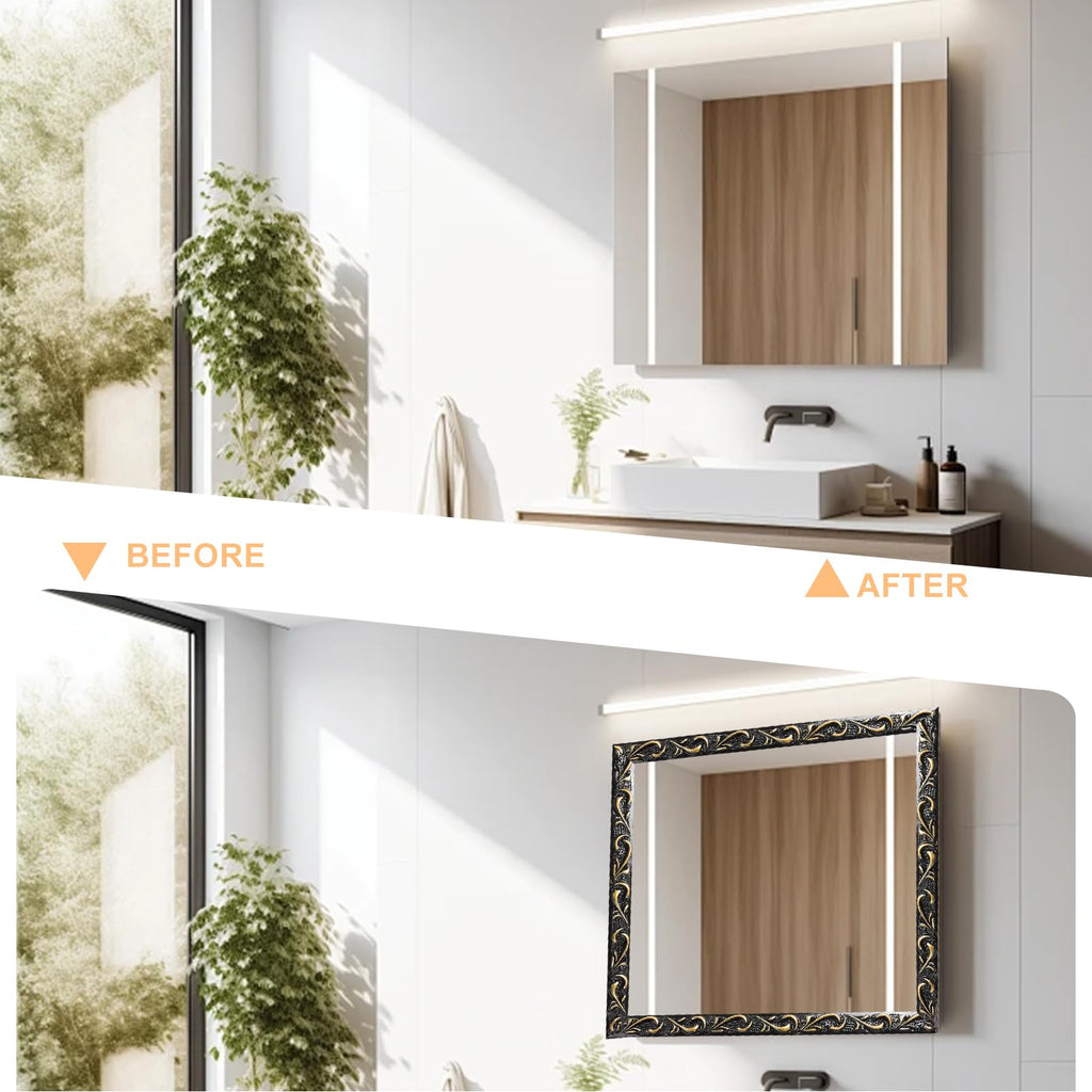 118 Inch Peel and Stick Wall Molding Vintage Pattern,Flexible Self Adhesive Molding Trim for Walls,Peel and Stick