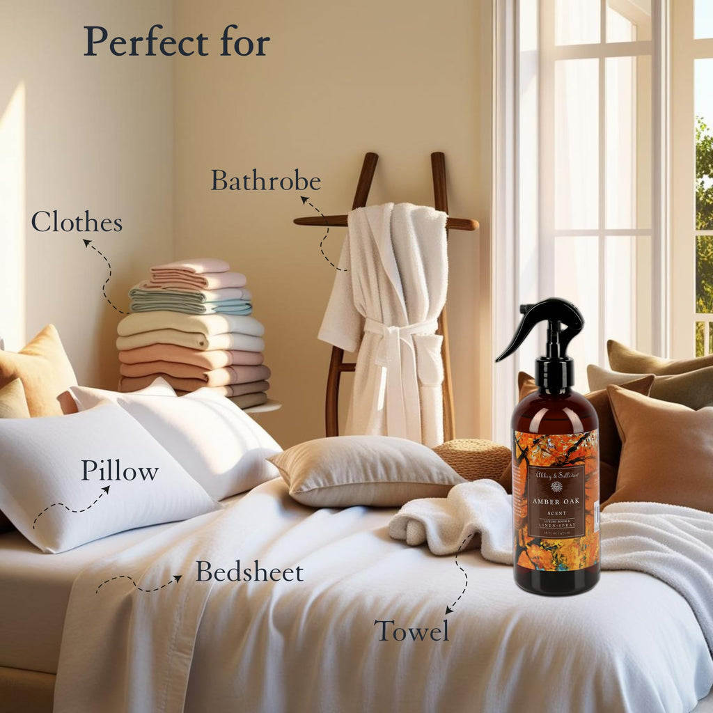 Odor Eliminating and Refreshing Linen and Room Spray, Amber Oak, 16 oz.