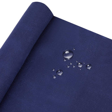 1 Yard Dark Blue Cotton Waxed Canvas Fabric, 59 Inch Antique Finish Waxed Oilskin Cloth Durable Cotton Fabric for