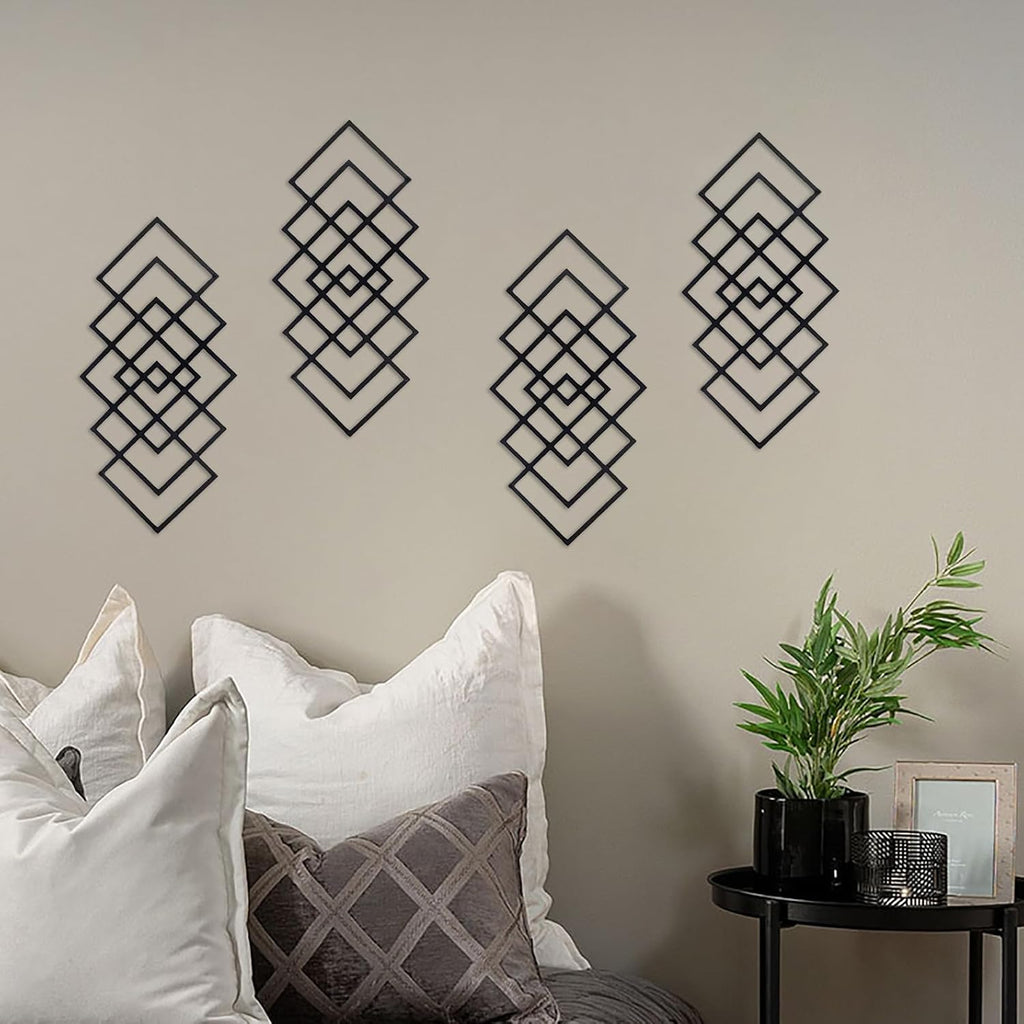 Metal Wall Decor Art, Modern Abstract Sculpture - Set of 2