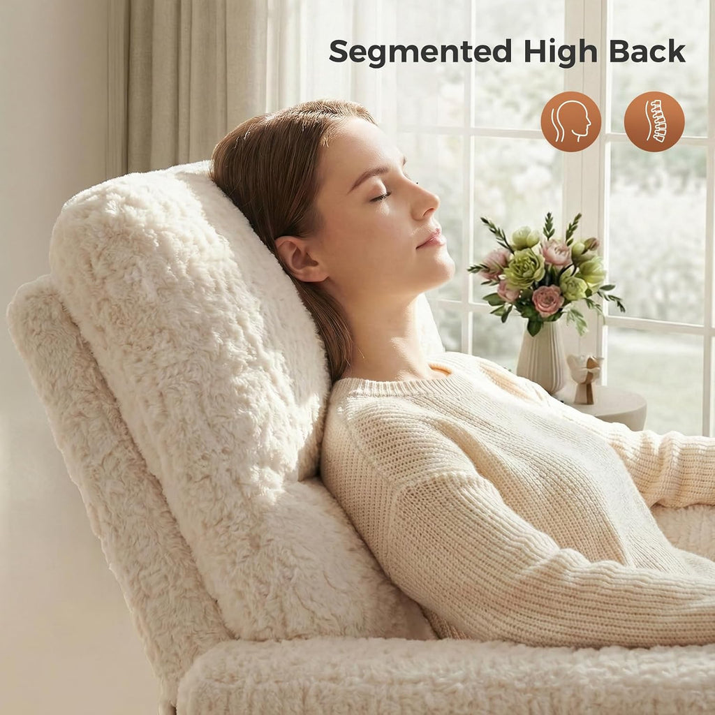 Power Swivel Rocker Recliner, Nursery Glider, USB Ports, Cream | Swivel Rocker Chair for Adults & Nursery, Glider