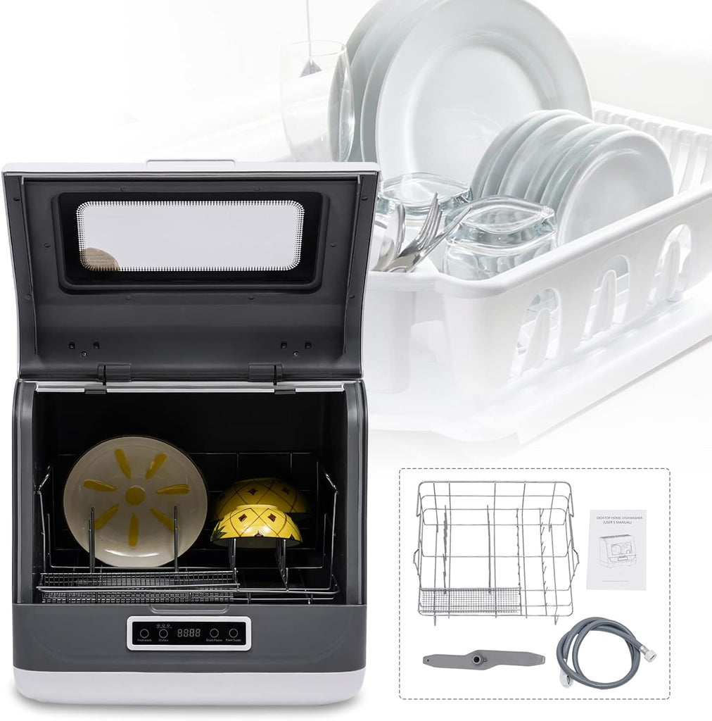 Countertop Dishwasher Portable Dish Washer with 8L Built-in Water Tank