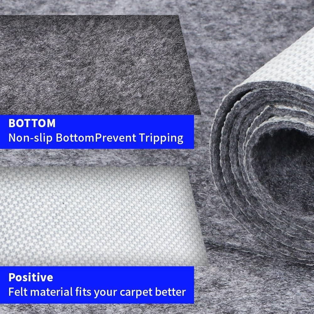 Waterproof Non-Slip 1/5" Extra Thick 9x12 ft Rug Pad for Large Area Rugs Durable Felt Floor Protection pad for All - Set of 108