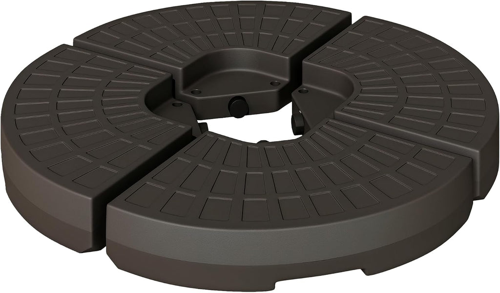 4 Pieces Cantilever Patio Umbrella Base, Fan Shaped Umbrella Weight w/Built-in Handles & Rugged Material