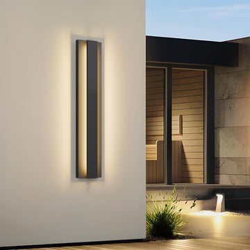 23.6 Inch Modern Outdoor Wall Light Exterior Lighting Fixtures, 3000K 24W LED Contemporary Outdoor Sconces Wall
