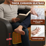 Recliner Chair for Living Room Home Theater Seating Single Reclining Sofa Lounge with Padded Seat Backrest (Black)