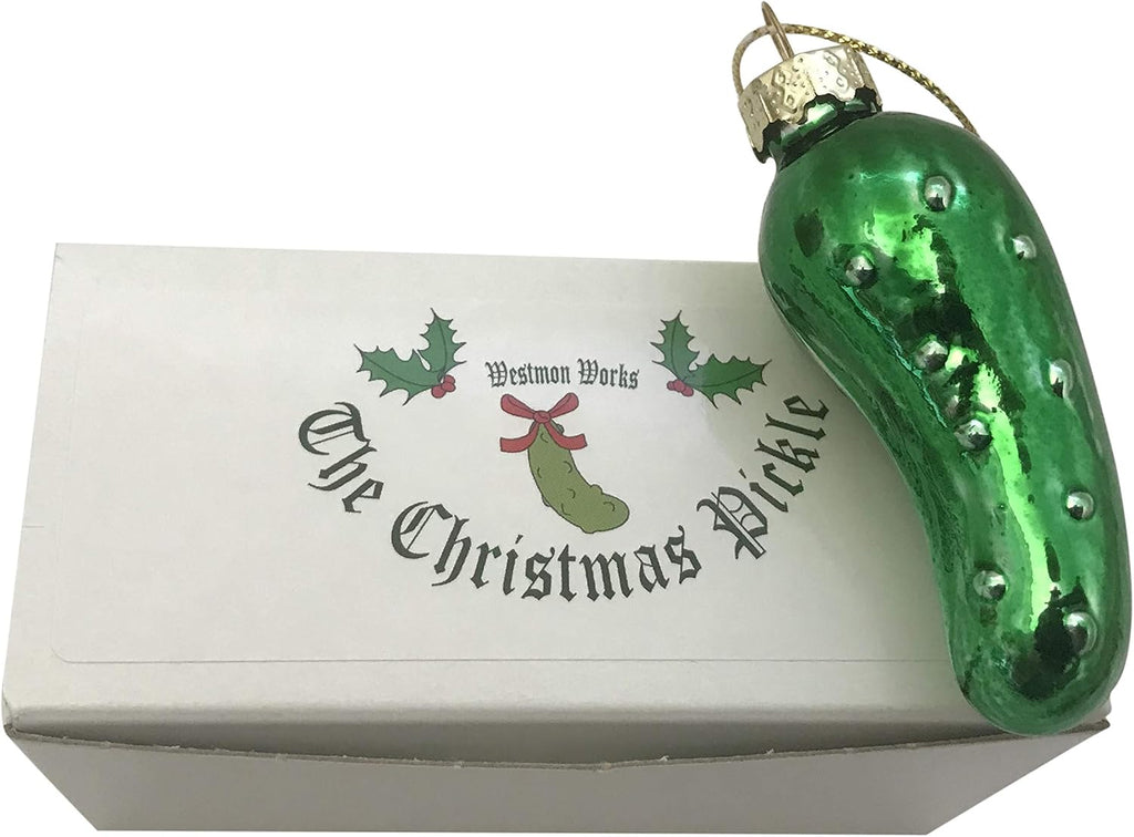 Christmas Pickle Ornament Original German Legend Blown Glass Tree Decor