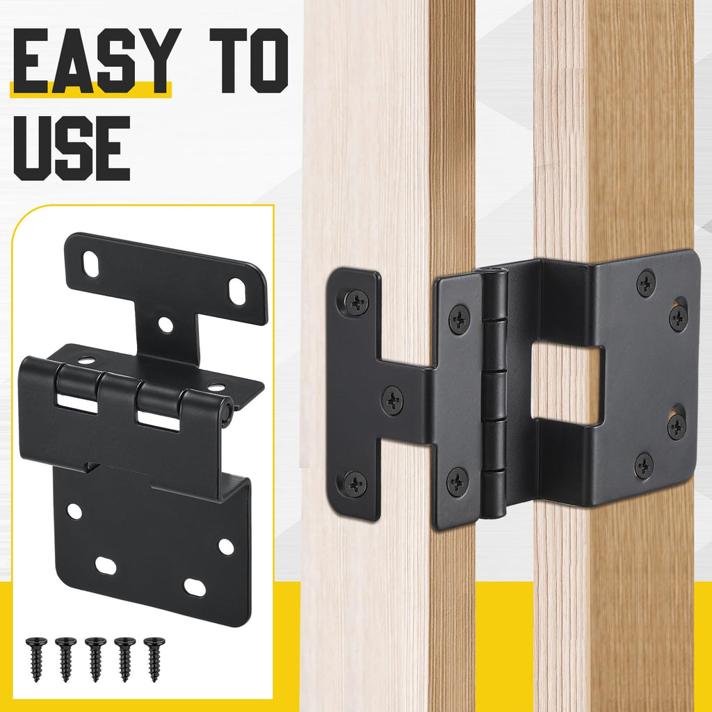 6 Pcs 270 Degree Five-Knuckle Hinge for 3/4" Door, Black Powder