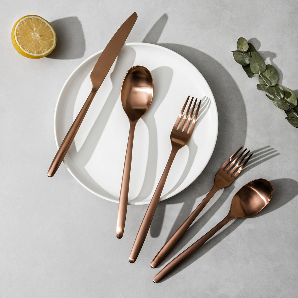 Minimalist 2.0 40-Piece Flatware Set, 18/10 Stainless Steel