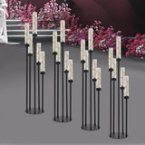 5 Arm Candelabra Centerpieces for Tables, 4 Set Floor Candle Holder, 41.3'' Tall Candlestick Stand with Acrylic