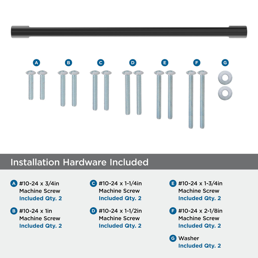 12" Riva Matte Black Appliance Pull