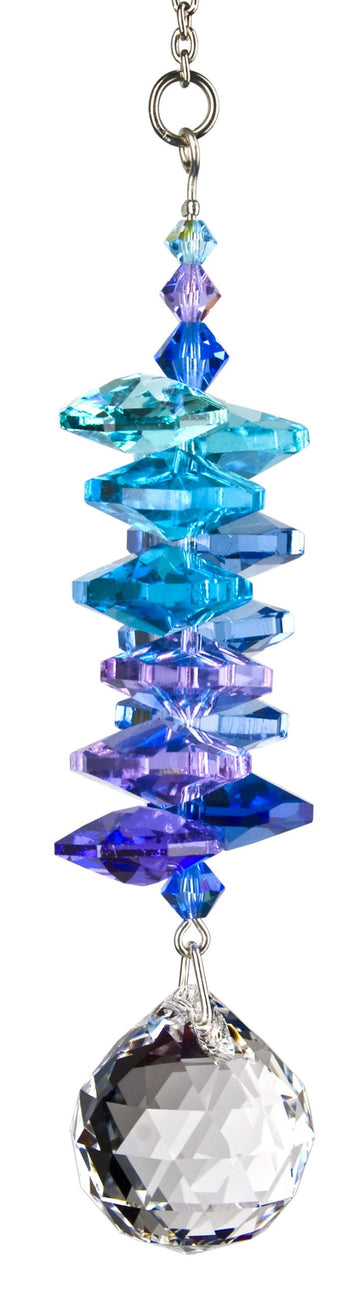 Chimes Sun Catcher Crystal Moonlight Cascade, 3.5" Ball Crystal Cascading Suncatcher Hanging Window Prism for Indoor