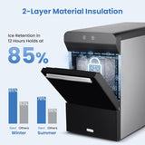 V2.0 Nugget Ice Maker, 38lbs/24H Countertop Pellet Ice Machine with Self-Cleaning, Energy-Efficient, Chewable Pebble
