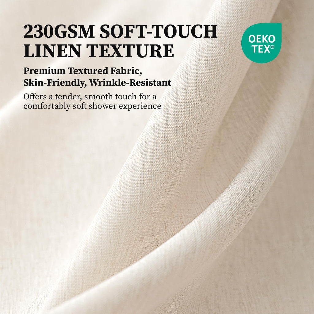 Linen Textured Waterproof Fabric, 72x72, Light Cream