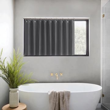 Blackout Curtain Valance for Small Windows, Accordion Style Short Door Curtains for Classroom Privacy, Thermal