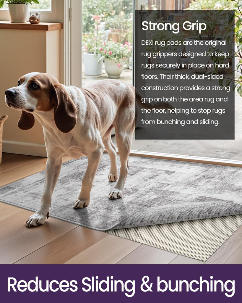Rug Pad Gripper for Hardwood Tile Floor, 3x8 Non Slip Under Carpet Padding Cushioned, Waterproof Thick Walking Pads