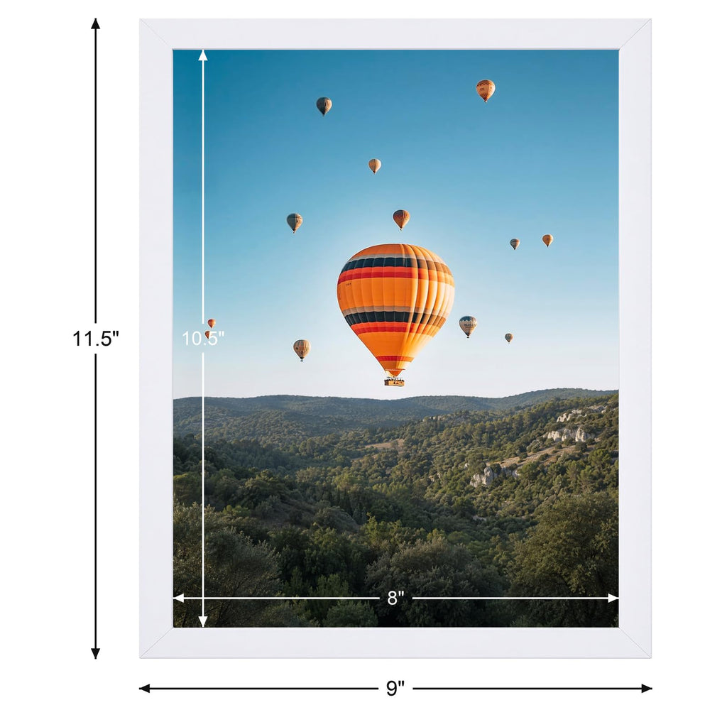 8.5x11 Picture Frame Set of 4 for Certificate Poster Photo, Horizontal and Vertical Formats for Wall Hanging or