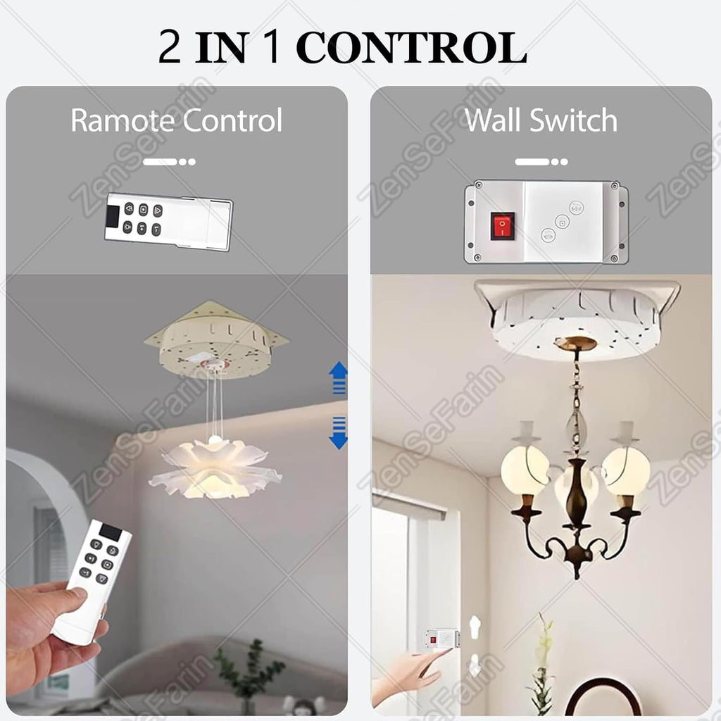 154 lb Motorized Chandelier Lift System with Remote Control – Light-Duty