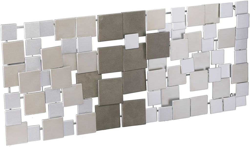 Wavson Wall Sculpture, Geometric 3D Design, Unique Mounting Wall Art, Silver, 47.00" x 2.25"